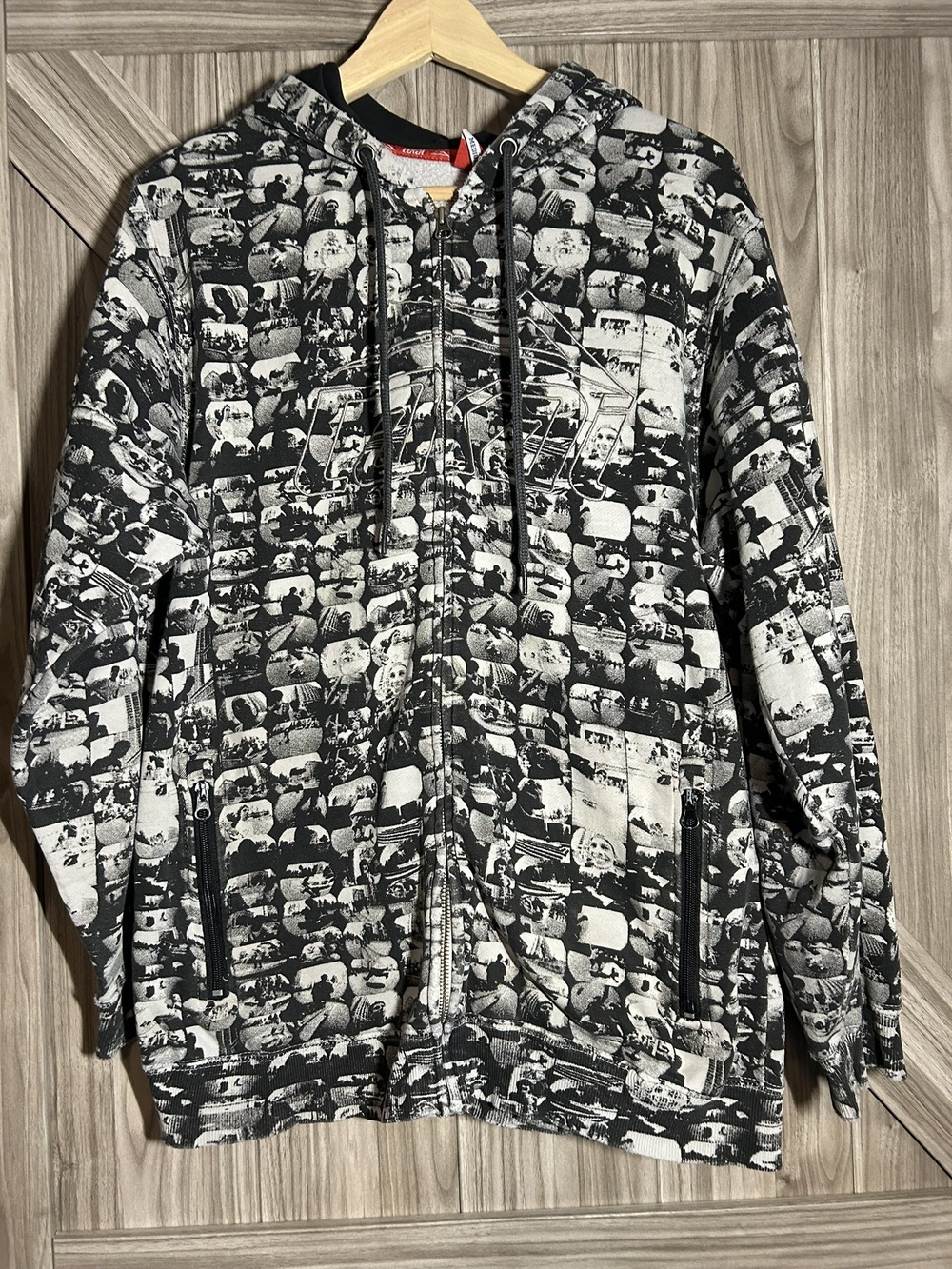 Lakai Skateboards Black White Graphic Full Zip Hoodie Skate Streetwear